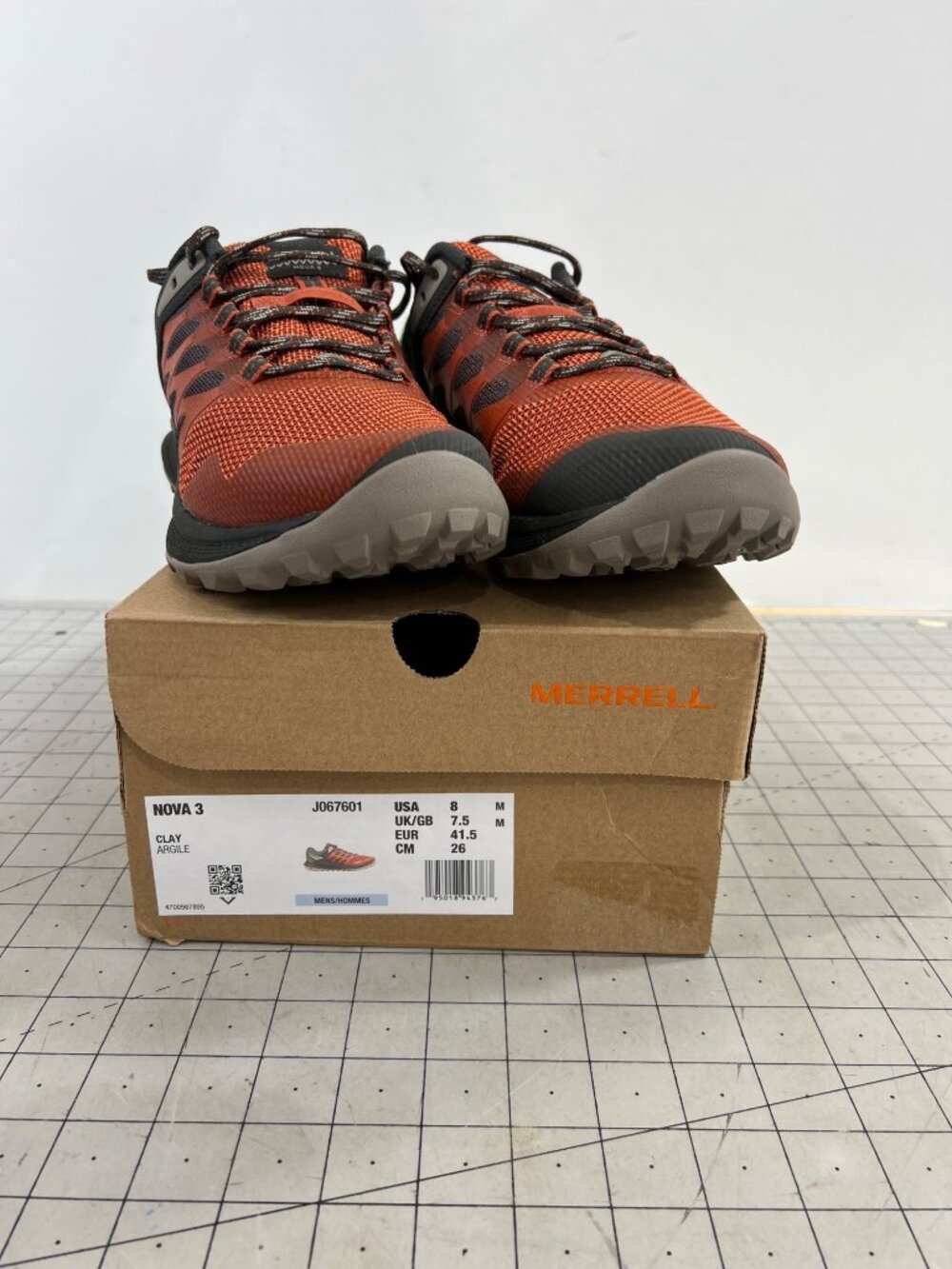 Merrell Men's Nova 3 Low Trail Running Shoes Clay Sz. 8 New